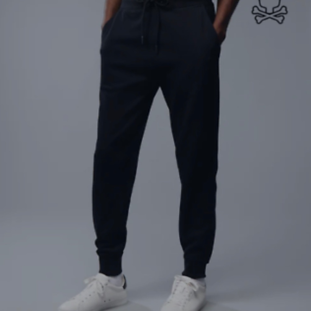 Psycho Bunny Men's Outline Black Sweatpants Joggers sz Large NWT $180